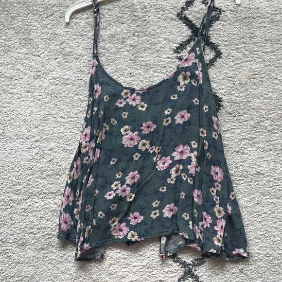 AEO Open Back Floral Blouse - Picture 1 of 7